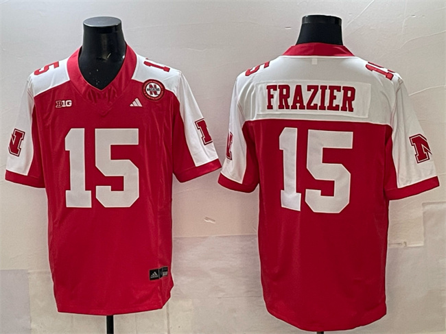 Men's Nebraska Cornhuskers #15 Tommie Frazier Red Alternate 2024 F.U.S.E. With Patch Vapor Limited Stitched Football Jersey